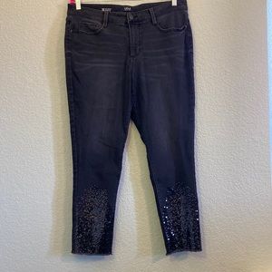 ANA skinny ankle jeans, 16, sparkles.